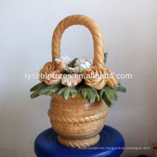 Modern design carved stone flower pot sculpture
